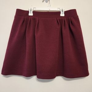 NWT Candie's Dark Purple Textured Mini Circle Skirt